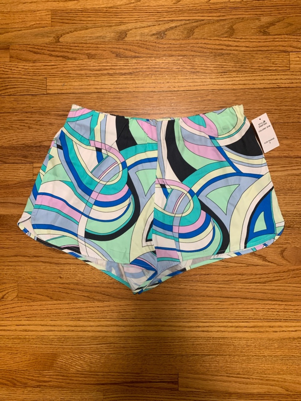 Sunshine 79 beach shorts - retro studio swirl loose beach shorts, small